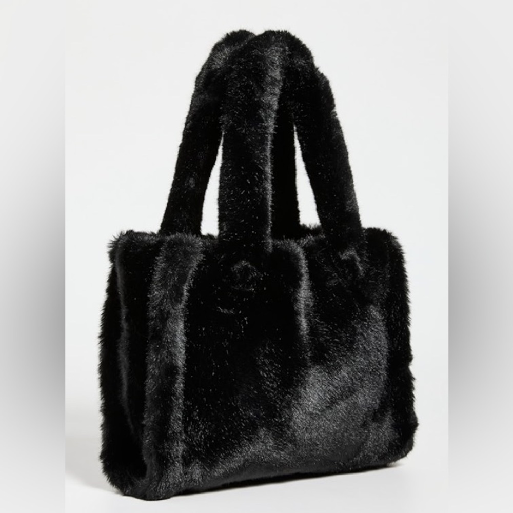 (Brand New)Stand Studio Black Sherpa Liz Tote - image 2